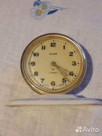 Часы слава СССР черные, редкие секундомеры