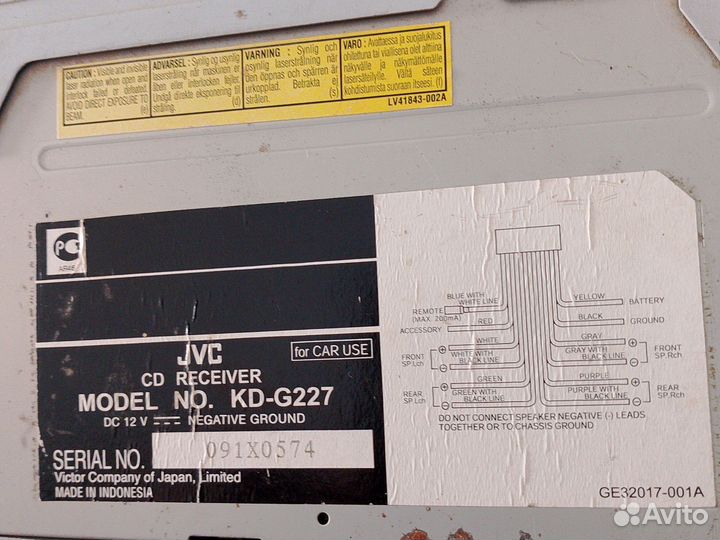 Автомагнитола JVC