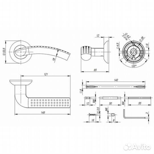 Ручка раздельная logica TL SN-CP-3 матовый никель