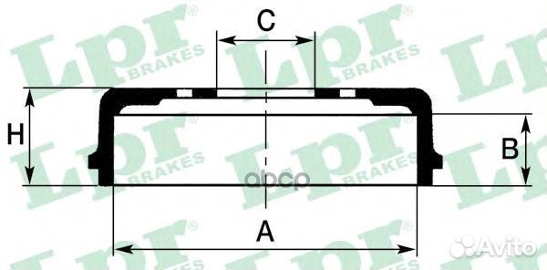 Барабан тормозной fiat doblo 01/idea 04/linea