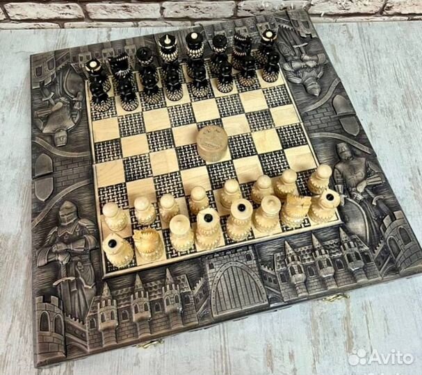 Шахматы шашки нарды ручной работы