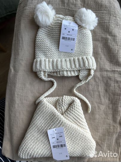 Комплект шапка и снуд для малышей
