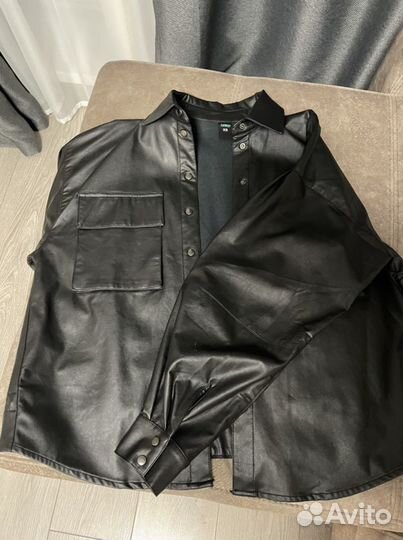 Кожаная рубашка женская