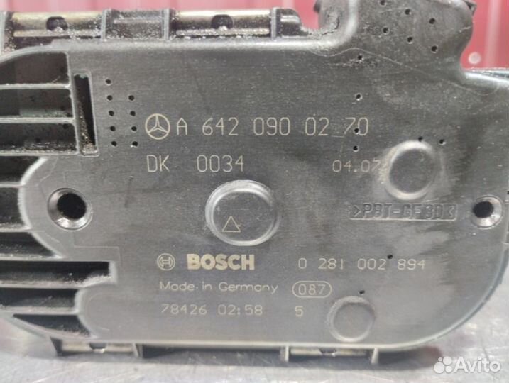 Заслонка дроссельная Mercedes Ml W164 OM642 3.0