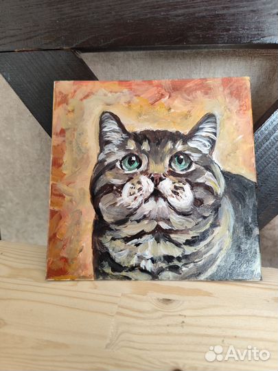 Картина акрилом, этюд, 