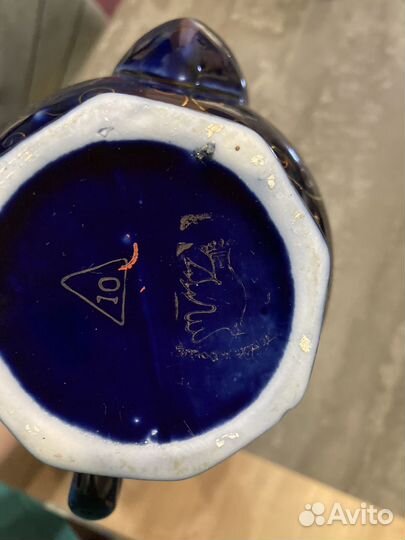 Кофейник синий кобальт СССР
