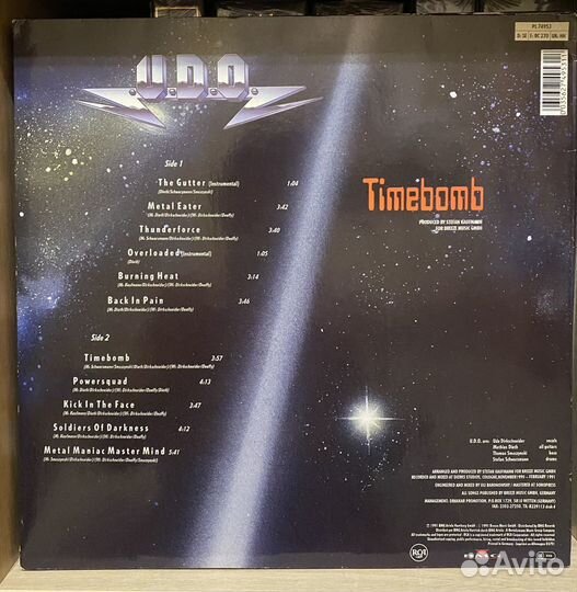 U.D.O. Timebomb LP, немецкий 1-й пресс 1991 г