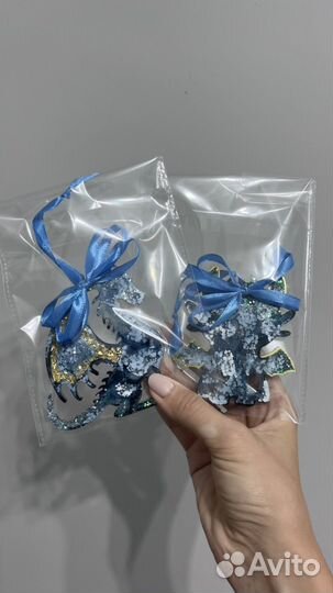 Елочные игрушки из эпоксидной смолы.Ручная работа