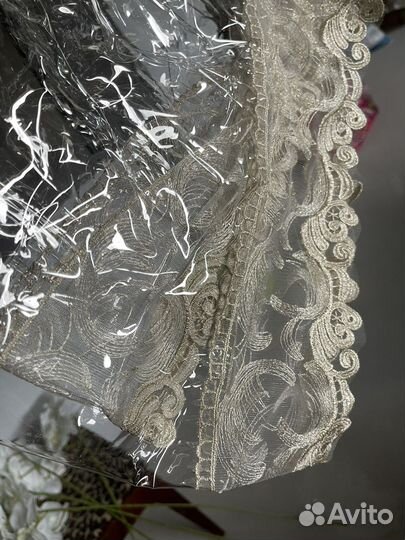 Силиконовая скатерть с кружевом 180/140