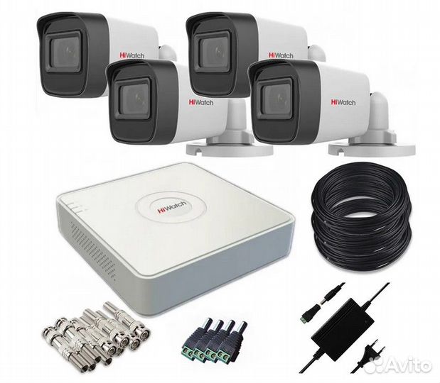 Комплект ip видеонаблюдения Hiwatch