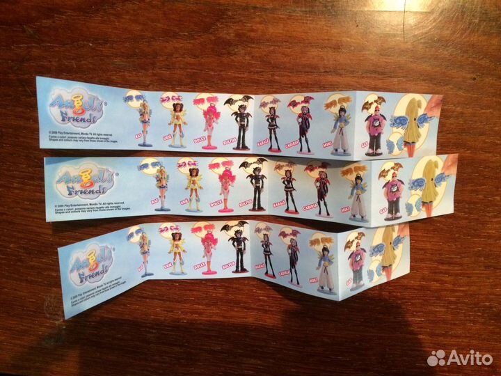 Вкладыши к фигуркам Друзья Ангелов