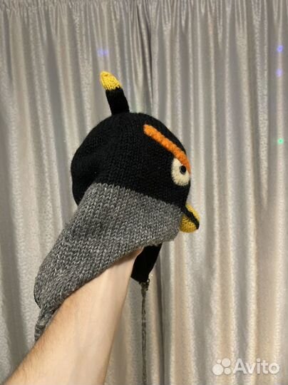 Шерстяная шапка Angry birds черная