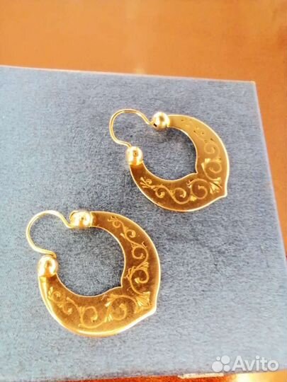Золотые серьги 583 проба СССР