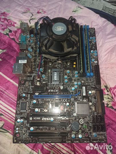 Материнская плата с процессором и памятью ddr3