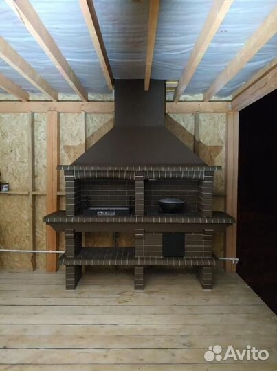 Мангальный комплекс из кирпича Барбекю