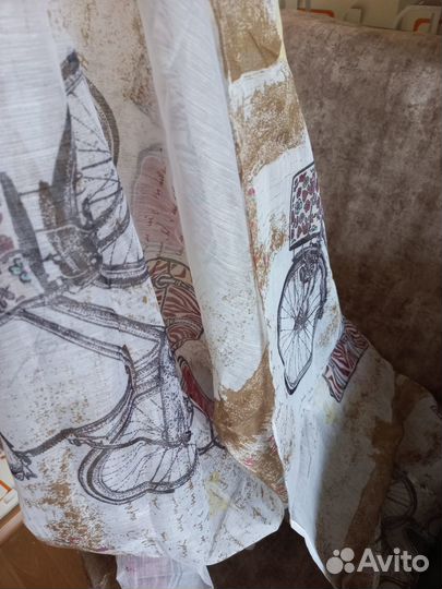 Тюль(органза)готовый новый