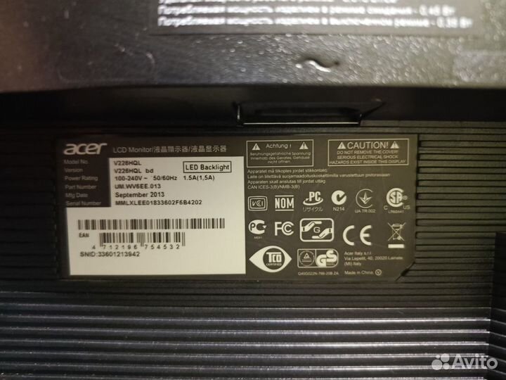 Монитор Acer v226hql 21.5