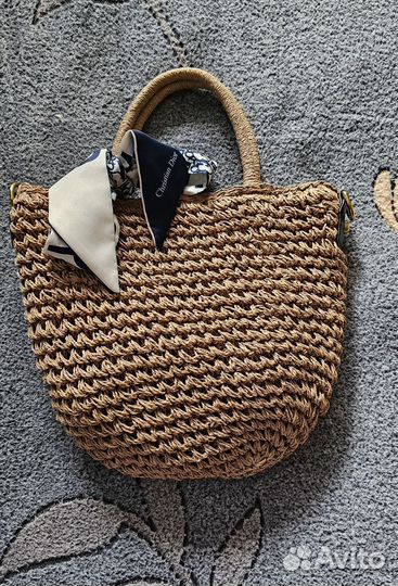 Плетёная сумка мешок Christian Dior