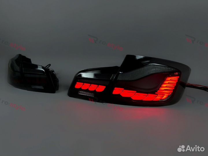 Стопы BMW 5-Series F10 09-17 Дымчатые Vland