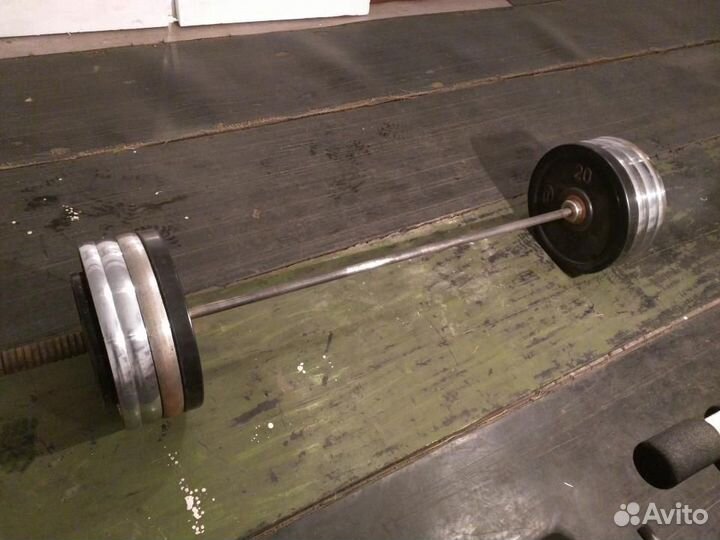 Штанга олимпийская, СССР. Скамейка V-sport + опции