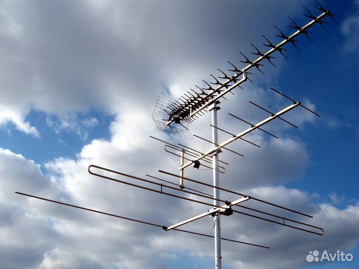Установка спутниковой, эфирной антенны