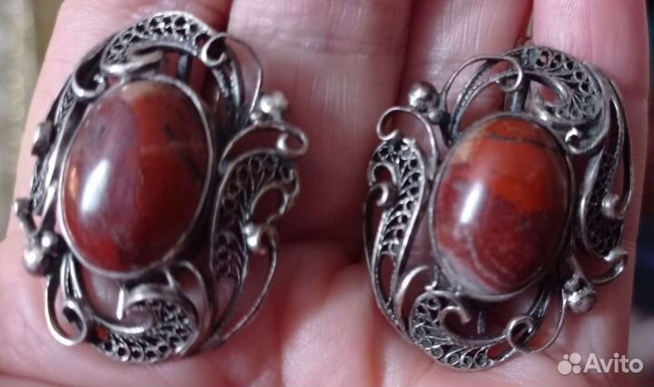 Серьги и кольца, серебро 925