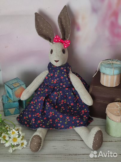 Льняные Зайки Ручная работа