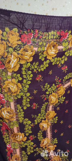 Павловопосадский платок шерсть СССР