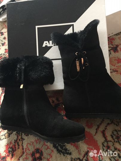 Замшевые зимние сапоги alba