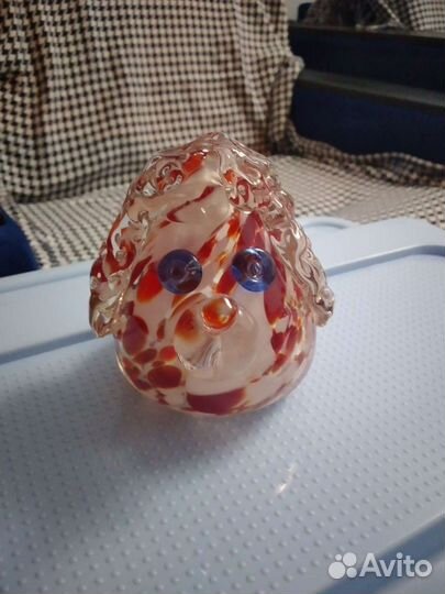 Статуэтка собачка цветное стекло