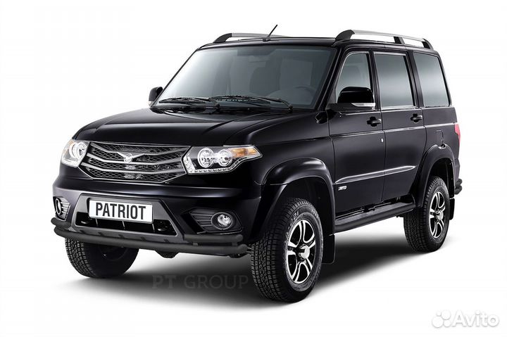 Защита порогов с алюм. площадкой 51мм УАЗ Патриот