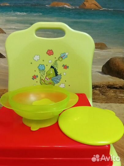 Поильник чашка Тарелка Нагрудник силиконовый +