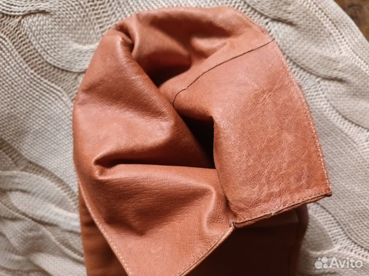 Сапоги ботфорты кожаные новые, размер 37