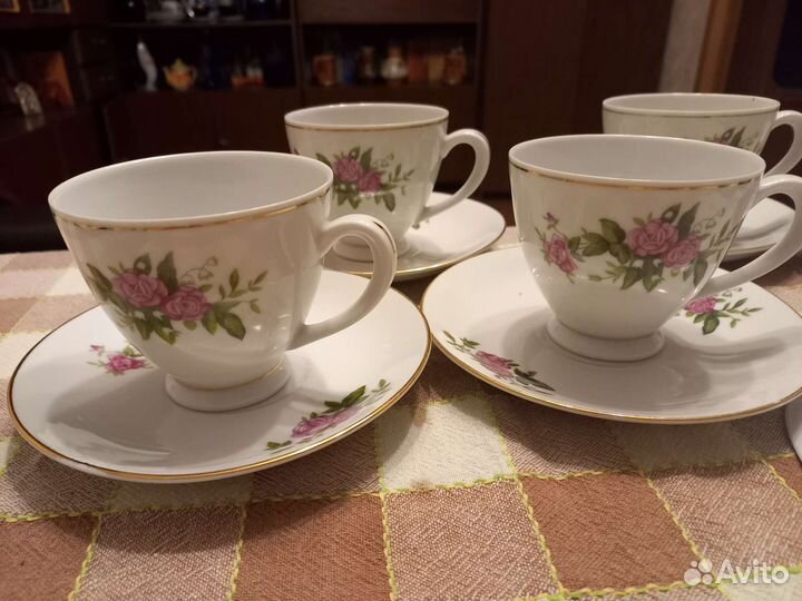 Чайные пары СССР 1970-1979 год фарфор тончайший