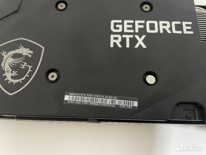Видеокарта MSI ventus RTX 3050