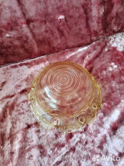 Ваза конфетница цветное стекло селедочница СССР