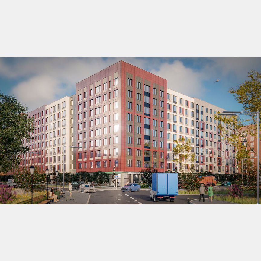 2-к. квартира, 56,1 м², 6/9 эт.