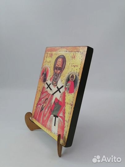 Николай Чудотворец, арт И001-8 / 15x20x3 см