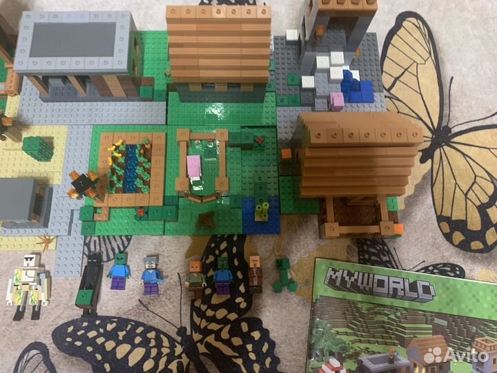 Lego майнкрафт деревня
