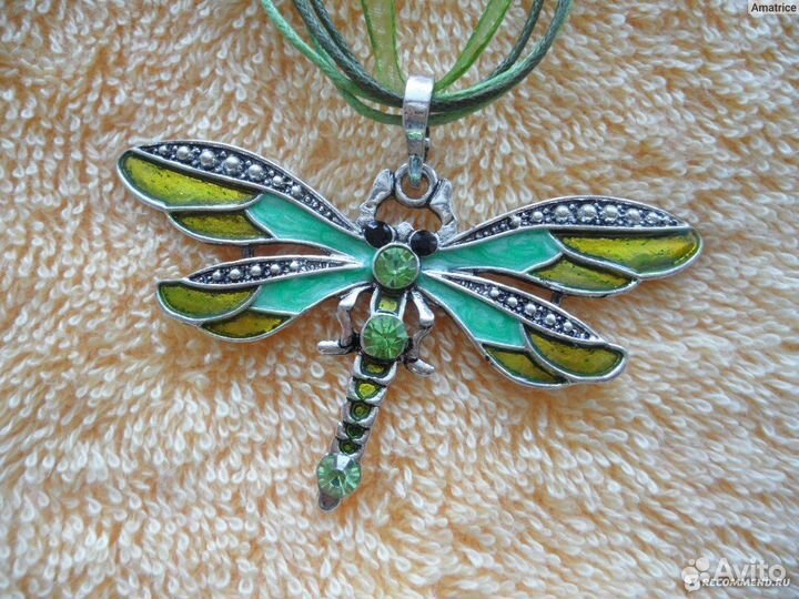 Подвеска в виде стрекозы, стиль винтаж