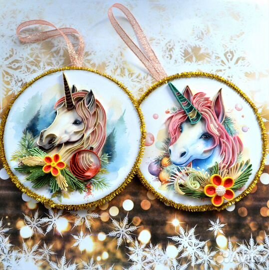 Новогодние сувениры ручной работы. Квиллинг