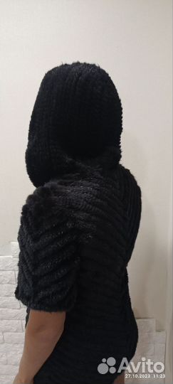 Жилетка женская вязаная норка 46р