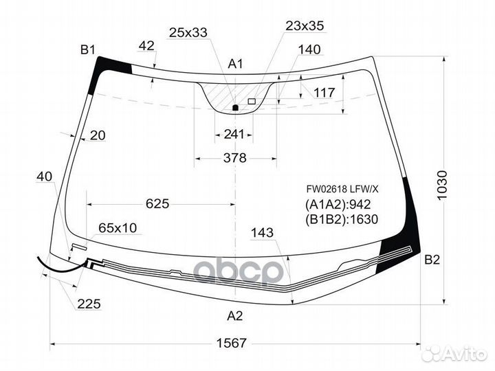 Стекло лобовое с обогревом щеток + дд hyundai G