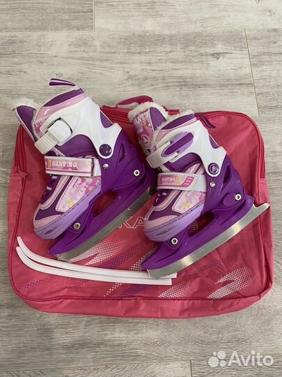 Коньки детские раздвижные размер 25-28