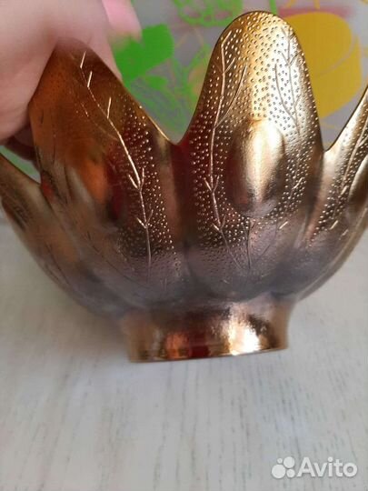 Салатник цветное стекло СССР