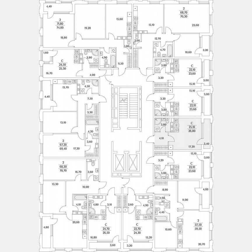 Квартира-студия, 27,2 м², 8/13 эт.