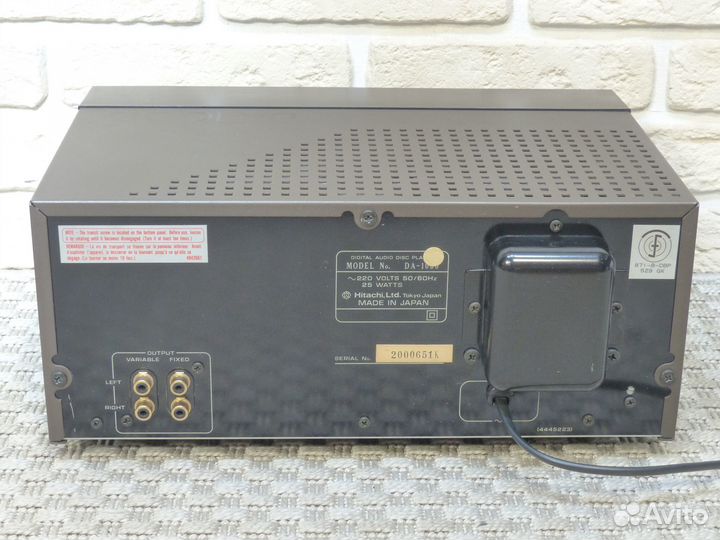 Hitachi DA-1000 cdpl CD плеер первый в Мире 1982 г