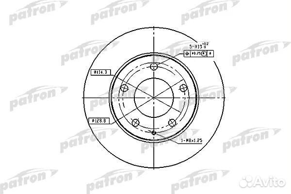 Patron PBD2704 Диск тормозной передн ford USA prob