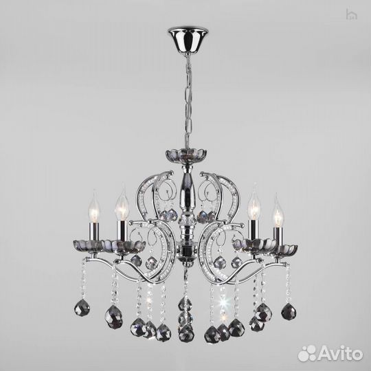 Подвесная люстра Eurosvet Brezza 10107/5 хром/дымч