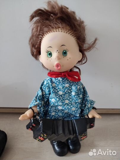 Кукла СССР с гармошкой